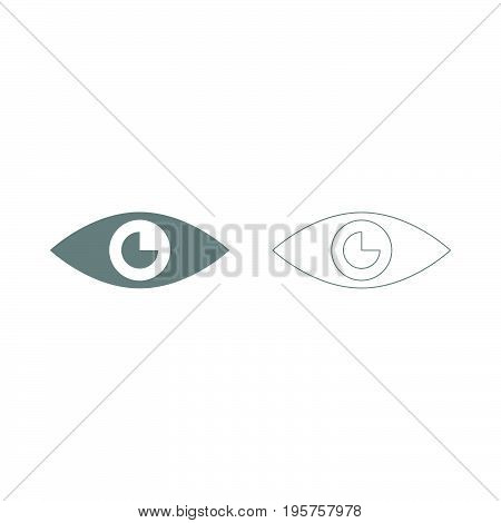 Eye The Grey Set Icon .