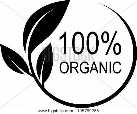 100% organic vector logo design.
Vector Illustration eco template.