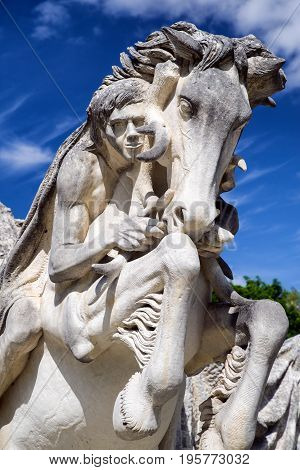 BUDAPEST HUNGARY - MAY 8: Kerepesi - historic cemetery on May 8 2017 in Budapest