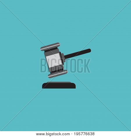Flat Icon Auction Element. Vector Illustration Of Flat Icon Verdict Isolated On Clean Background