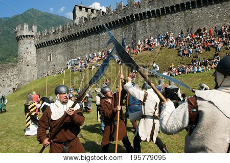 Knights In Action During The Annual Renaissance Festival
