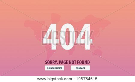 404 Error. Page Not Found. Ui Ux Template For Website. Vector Illustration.
