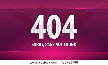 404 Error. Page Not Found. Ui Ux Template For Website. Vector Illustration.