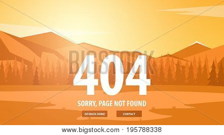 404 Error. Page Not Found. Ui Ux Template For Website. Vector Illustration.