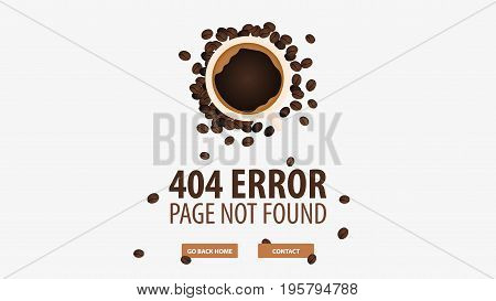404 Error. Page Not Found. Ui Ux Template For Website. Vector Illustration.