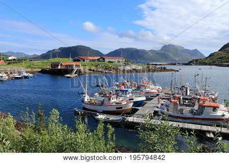 Fishing Harbor In Norway