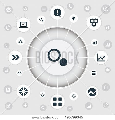 Vector Illustration Set Of Simple Graph Icons
