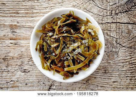 Bowl Of Laminaria Seaweed, From Above