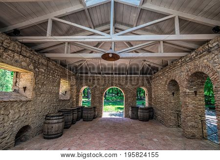 Tsinandali is a village in Kakheti, Georgia, noted for the estate and its historic winery which once belonged to the 19 century aristocratic poet Alexander Chavchavadze.