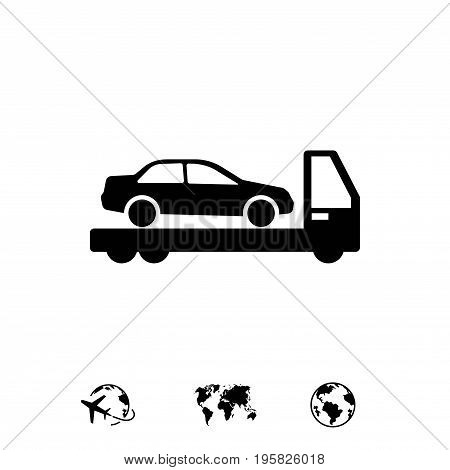 tow truck icon stock vector illustration flat design