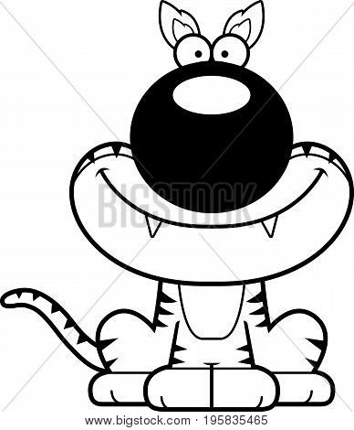 Smiling Cartoon Tasmanian Tiger