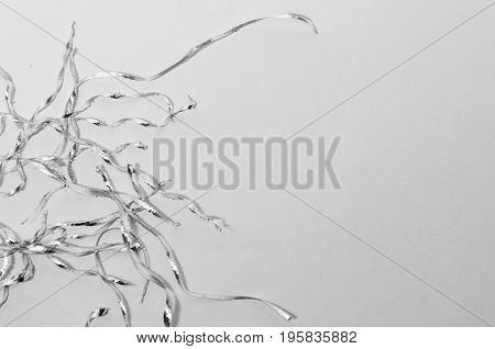 Aluminum shavings Twist spiral close up isolated