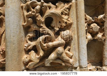 Convent Of The Order Of Christ In Tomar Portugal, Stone Detail