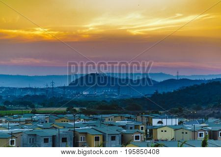 Aerial View Scene Of Outskirt Condominium Houses At Guayaquil, Ecuador