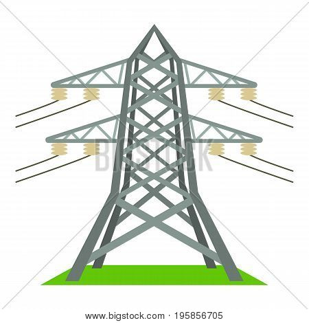 Electric tower icon. Cartoon illustration of electric tower vector icon for web