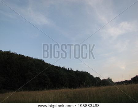 nature at sunset with clear sky It is a wonderful weather