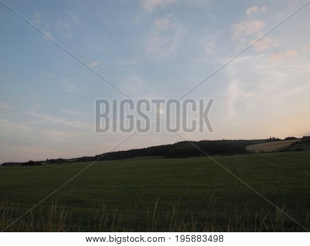 Nature at sunset with clear sky It is a wonderful weather