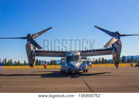 Fixed Wing Cargo Plane With Adjustable Propellers & Jet Engines