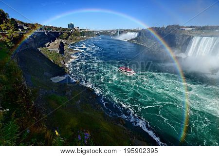 Beatiful Niagara Falls Landscape, Canadian Falls, Canada