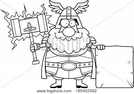 Cartoon Thor Sign
