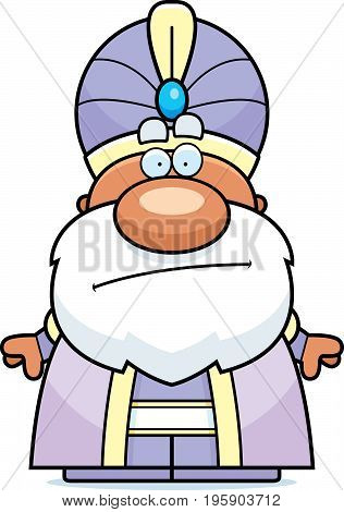 Cartoon Maharaja Bored