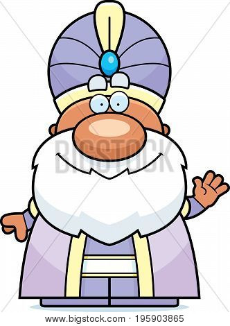 Waving Cartoon Maharaja