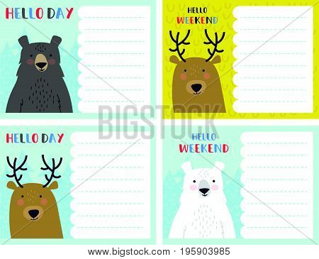 Vector Notes Card Set