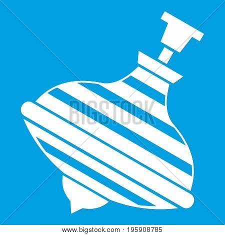 Carousel humming top icon white isolated on blue background vector illustration