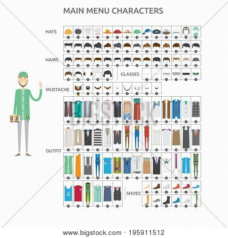 Character Creation Lecturer Moeslim | set of vector character illustration use for human, profession, business, marketing and much more.The set can be used for several purposes like: websites, print templates, presentation templates, and promotional mater
