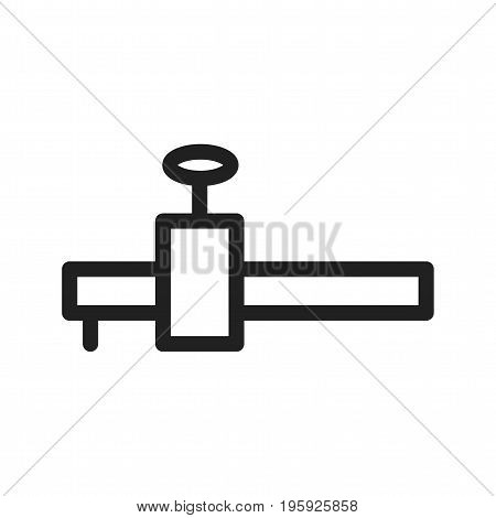 Wood, gauge, scribe icon vector image. Can also be used for Hand Tools. Suitable for use on web apps, mobile apps and print media.