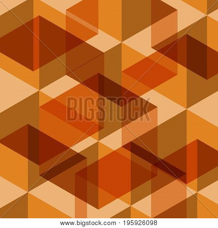Abstract orange geometric template background, stock vector