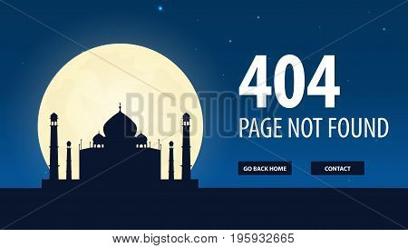 404 Error. Page Not Found. Ui Ux Template For Website. Vector Illustration.