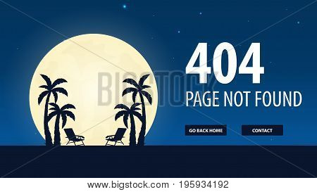 404 Error. Page Not Found. Ui Ux Template For Website. Vector Illustration.