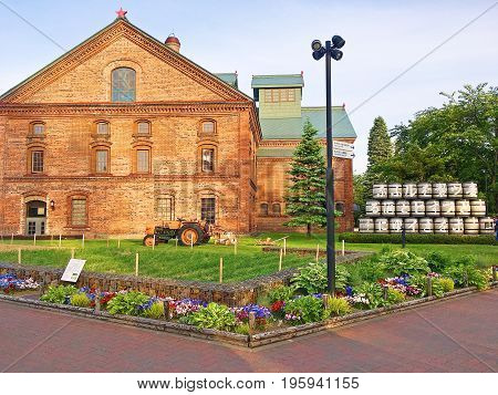 Sapporo Hokkaido Japan - May 29 2016 Sapporo Beer Museum original building of Sapporo beer factory
