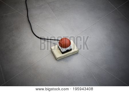 Emergency stop button for critical cases help button detail panic and danger