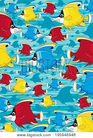 Funky Tropical Fish Scene