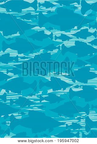 Little Fish Silhouette Pattern