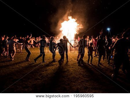 Vorochevo, Ukraine - July 16, 2017: Lemko Vatra Festival In Vorochevo, Ukraine.