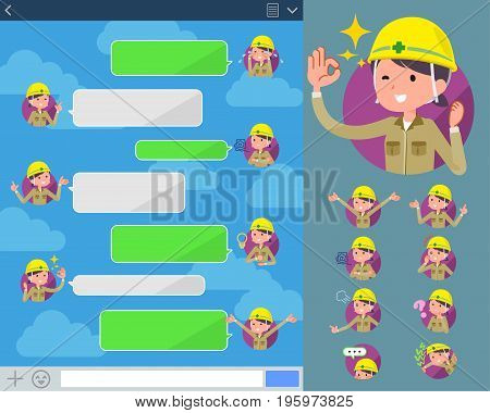 Flat Type Helmet Construction Worker Woman_sns
