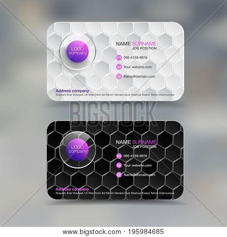 Business name card with diamond background. vector file.