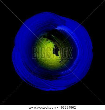 Abstract Acrylic Futuristic Blue, Yellow Background