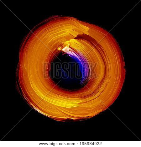 Abstract Acrylic Futuristic Blue, Yellow Background