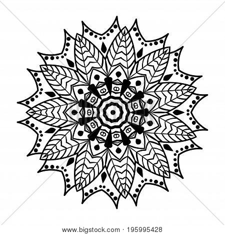 Decorative Hand Drawn Mandala. Ethnic Decorative Elememt For Design. Islam, Arabic, Indian, Ottoman