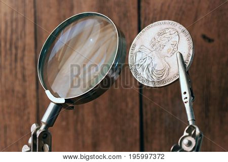 Antikvariat. Antique Iron Coins.