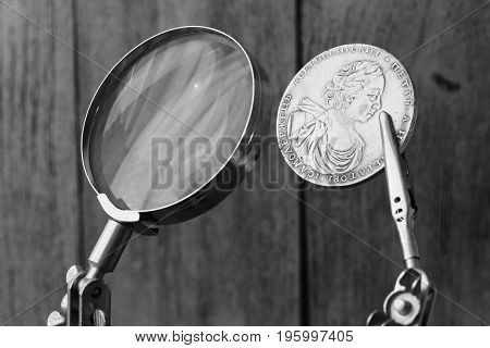 Antikvariat. Antique Iron Coins.