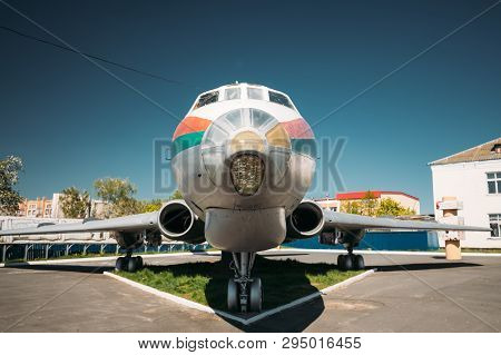 Chachersk, Gomel Region, Belarus. Aircraft It Is Mounted On The Chassis On One Of Squares Of City. I
