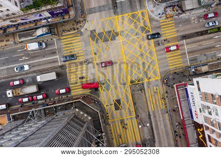 Mong Kok, Hong Kong 21 March 2019: Hong Kong city from top