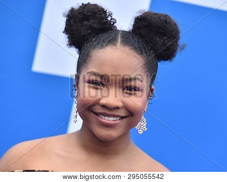 LOS ANGELES - APR 08:  Laya DeLeon Hayes arrives for the 'Little' Premiere on April 08, 2019 in Westwood, CA                