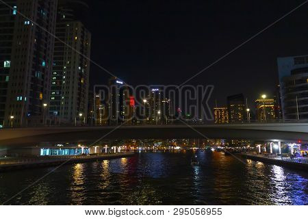 Evening High-rise Area Of Dubai