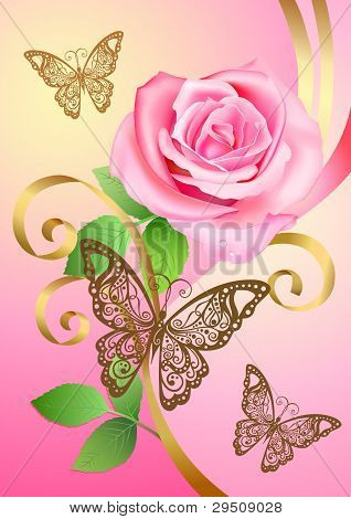Cartolina di San Valentino con rose